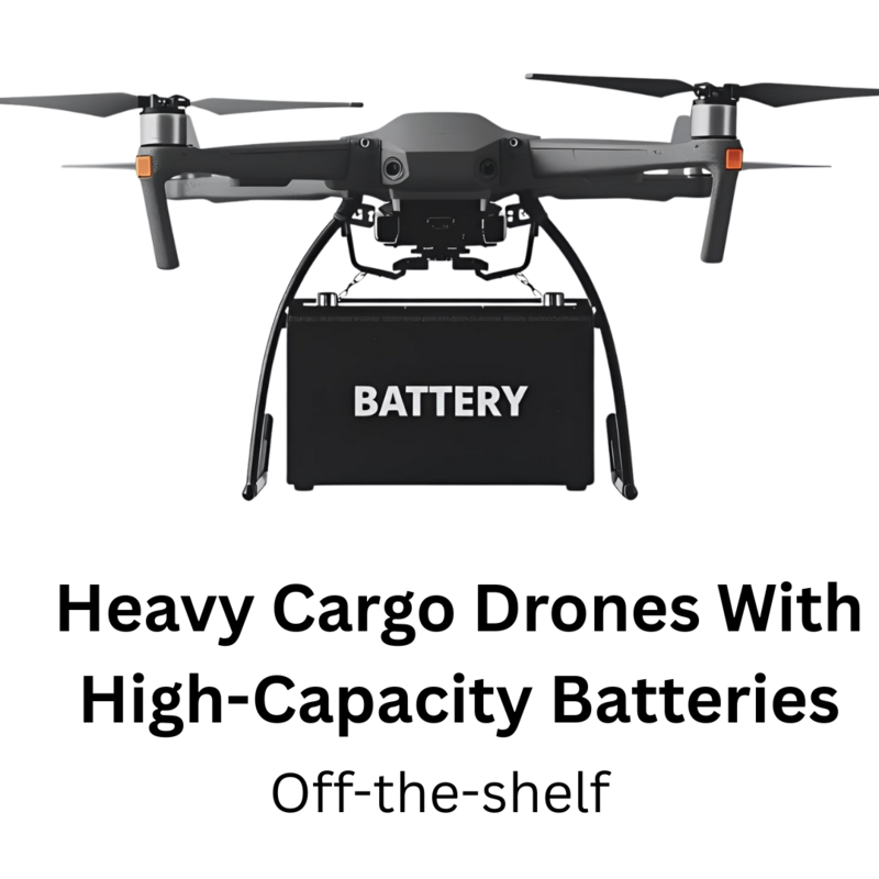 Cargo Drones With High-Capacity Batteries (Mobile energy carriers)